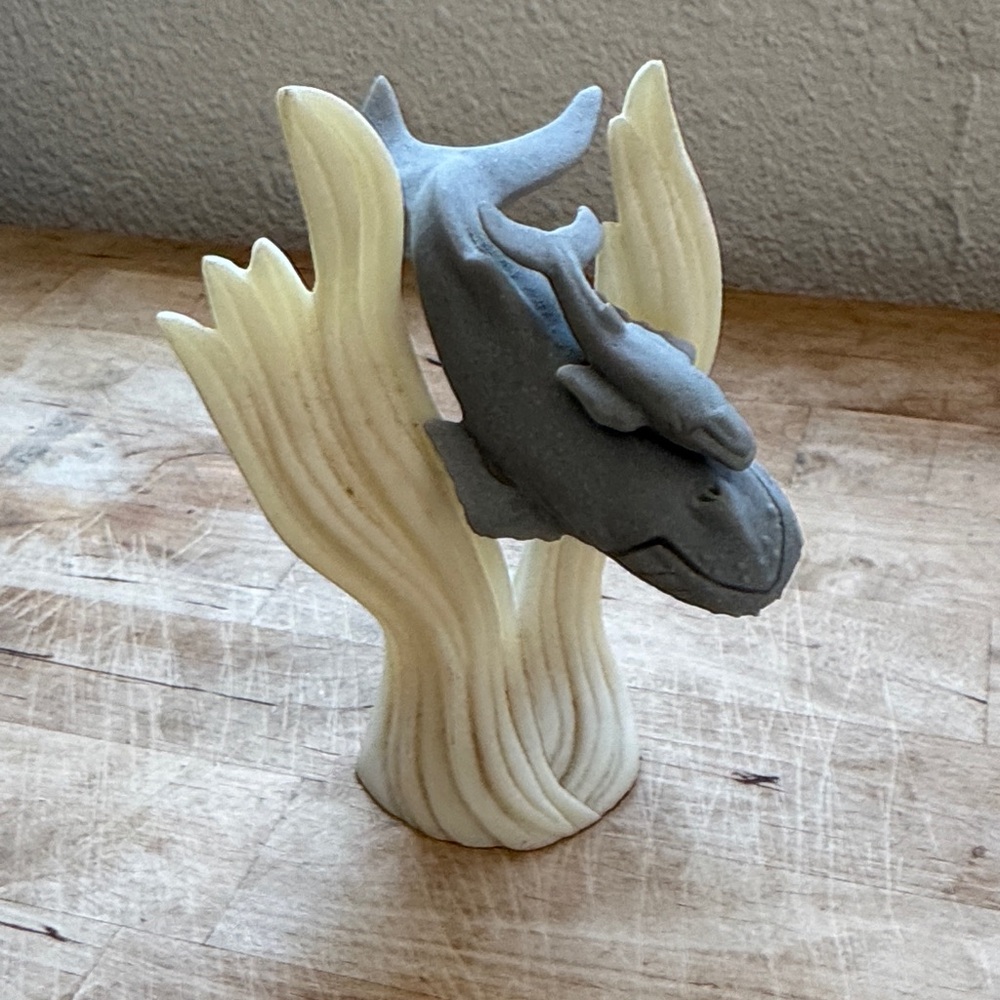 Mother and Calf Humpback Whale Small Clay Sculpture